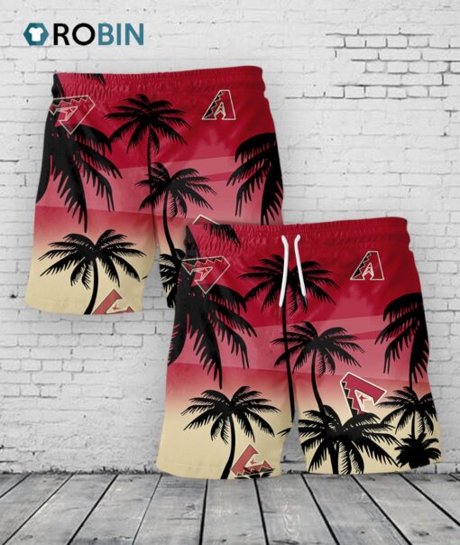 Arizona Diamondbacks Hawaiian Shorts Coconut Tree