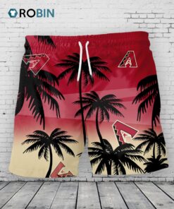 Arizona Diamondbacks Hawaiian Shorts Coconut Tree Arizona Diamondbacks Hawaiian Shorts Coconut Tree