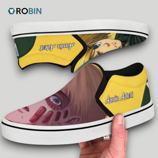 Armin Arlert Slip On Shoes , AOT Anime Unique Gifts