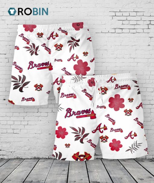 Atlanta Braves Hawaiian Shorts Tropical Beach