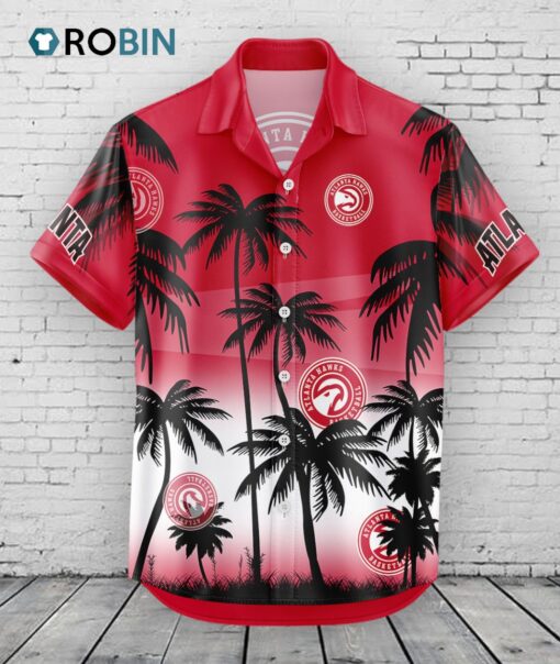 Atlanta Hawks Hawaiian Shirt Coconut Tree