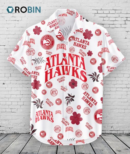Atlanta Hawks Hawaiian Shirt Tropical Beach