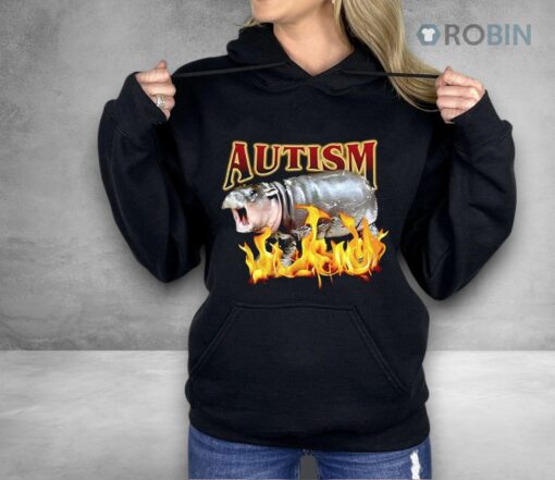 Autism Moo Deng Fire Shirt