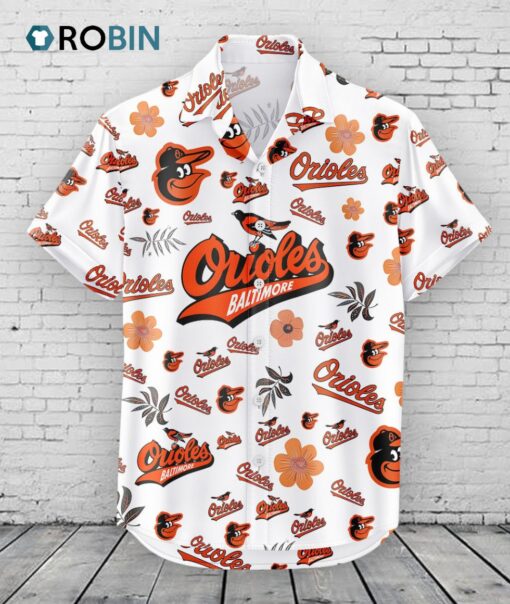 Baltimore Orioles Hawaiian Shirt Tropical Beach