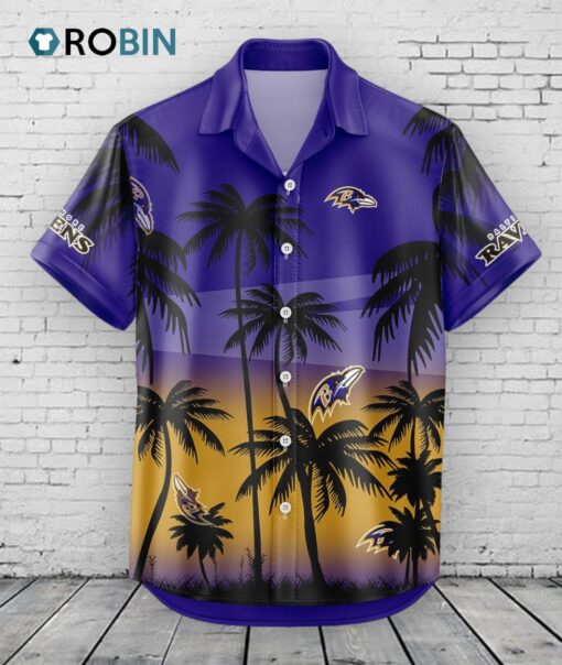 Baltimore Ravens Hawaiian Shirt Coconut Tree