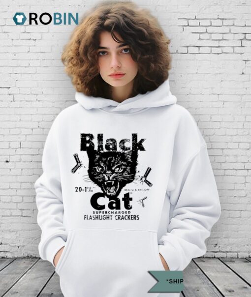 Black Cat Flashlight Crackers Shirt