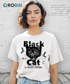 Black Cat Flashlight Crackers Shirt