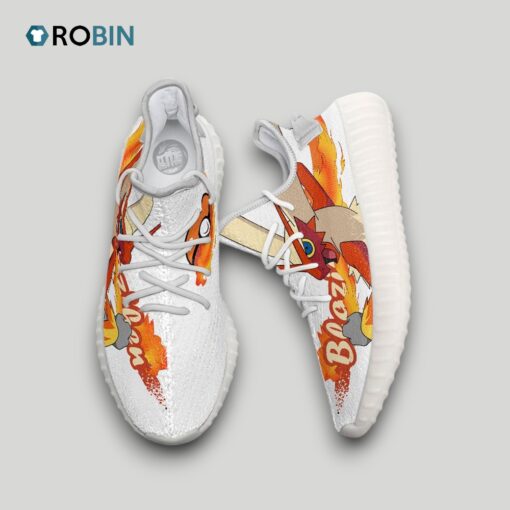 Blaziken Shoes Custom Pokemon Anime YZ Boost Sneakers