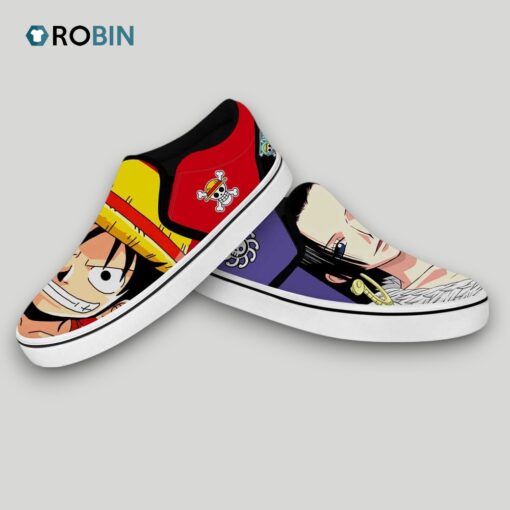 Boa Hancock and Luffy Slip On Shoes , One Piece Anime Footwear
