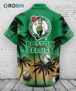 Boston Celtics Hawaiian Shirt Coconut Tree