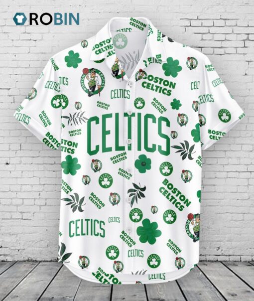 Boston Celtics Hawaiian Shirt Tropical Beach