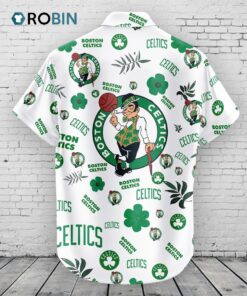 Boston Celtics Hawaiian Shirt Tropical Beach