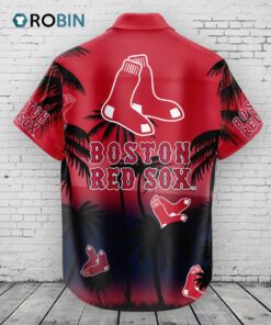 Boston Red Sox Hawaiian Shirt Coconut Tree