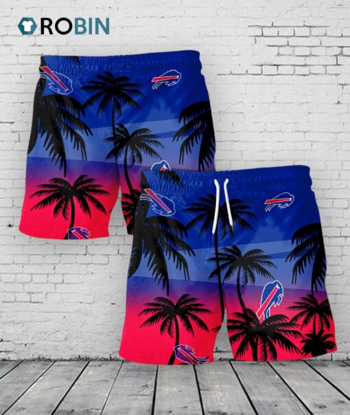 Buffalo Bills Hawaiian Shorts Coconut Tree