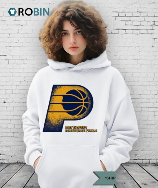 Caitlin Clark Wearing Pacers 2025 Eastern Conference Finals Logo Shirt