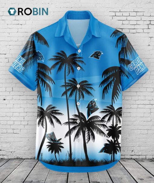 Carolina Panthers Hawaiian Shirt Coconut Tree
