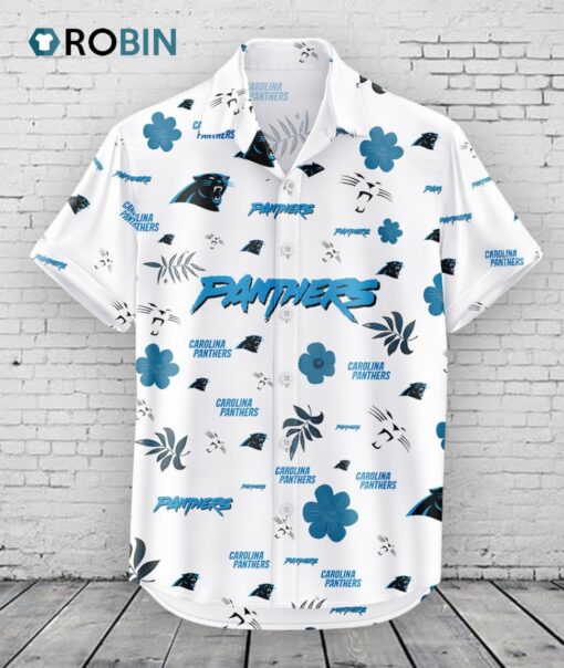 Carolina Panthers Hawaiian Shirt Tropical Beach