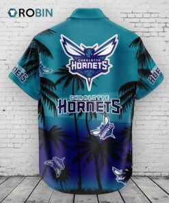 Charlotte Hornets Hawaiian Shirt Coconut Tree