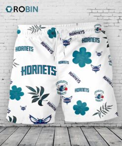 Charlotte Hornets Hawaiian Shorts Tropical Beach