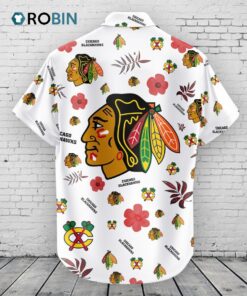 Chicago Blackhawks Hawaiian Shirt Tropical Beach