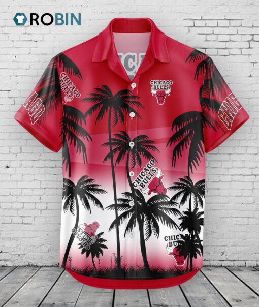 Chicago Bulls Hawaiian Shirt Coconut Tree