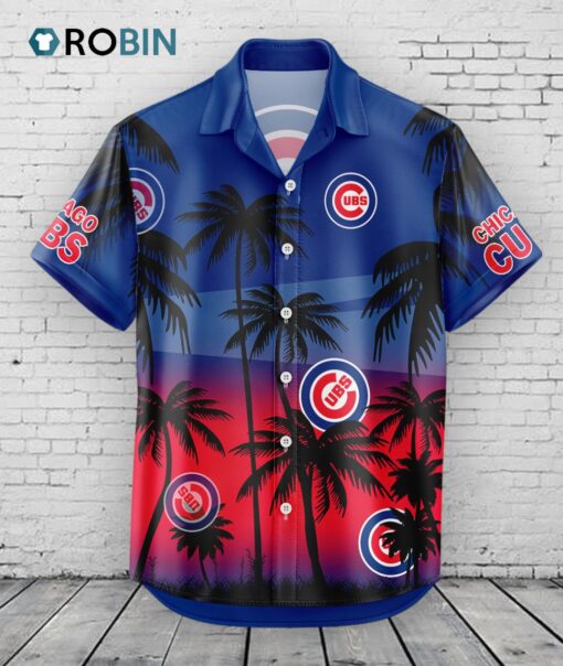 Chicago Cubs Hawaiian Shirt Coconut Tree