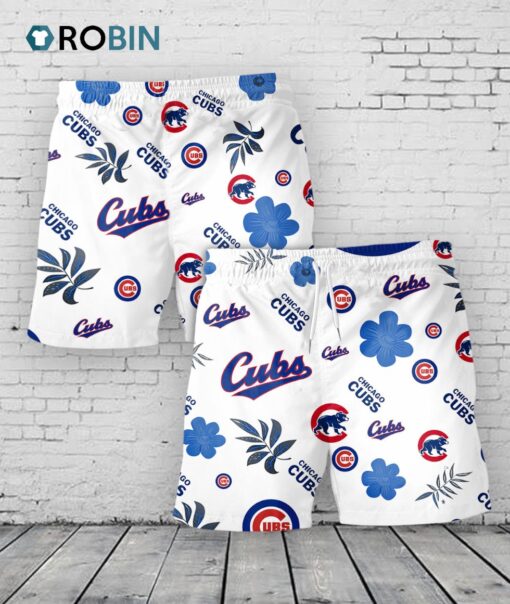 Chicago Cubs Hawaiian Shorts Tropical Beach