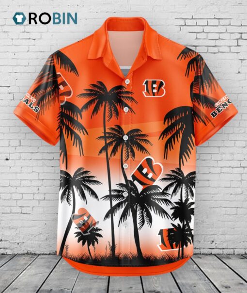 Cincinnati Bengals Hawaiian Shirt Coconut Tree
