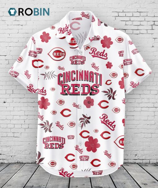 Cincinnati Reds Hawaiian Shirt Tropical Beach