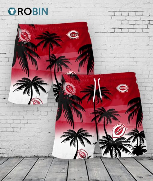 Cincinnati Reds Hawaiian Shorts Coconut Tree