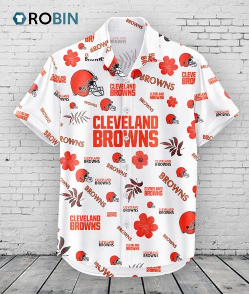 Cleveland Browns Hawaiian Shirt Tropical Beach