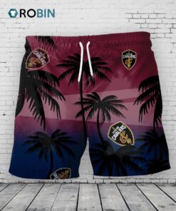 Cleveland Cavaliers Hawaiian Shorts Coconut Tree