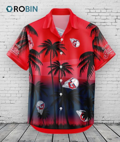 Cleveland Guardians Hawaiian Shirt Coconut Tree