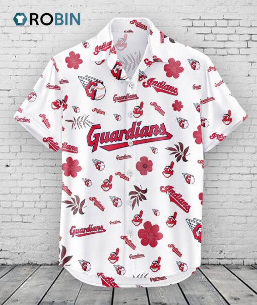 Cleveland Guardians Hawaiian Shirt Tropical Beach