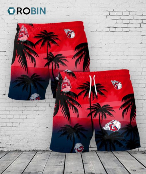 Cleveland Guardians Hawaiian Shorts Coconut Tree
