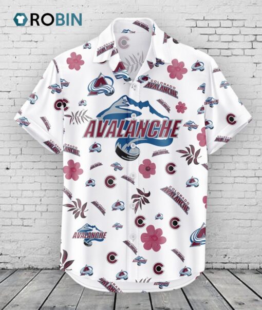 Colorado Avalanche Hawaiian Shirt Tropical Beach