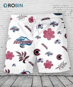 Colorado Avalanche Hawaiian Shorts Tropical Beach Colorado Avalanche Hawaiian Shorts Tropical Beach