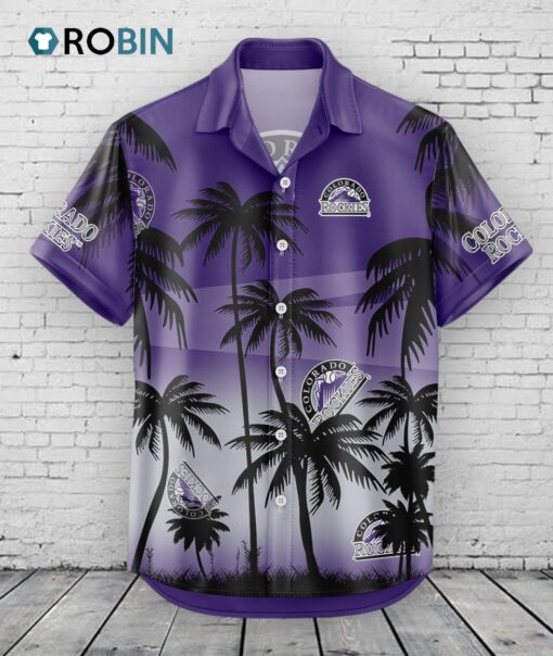 Colorado Rockies Hawaiian Shirt Coconut Tree