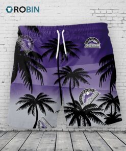 Colorado Rockies Hawaiian Shorts Coconut Tree
