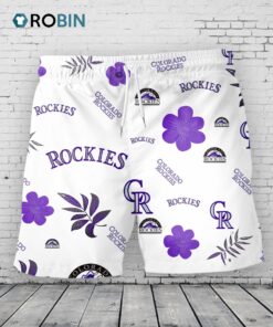 Colorado Rockies Hawaiian Shorts Tropical Beach