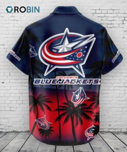 Columbus Blue Jackets Hawaiian Shirt Coconut Tree