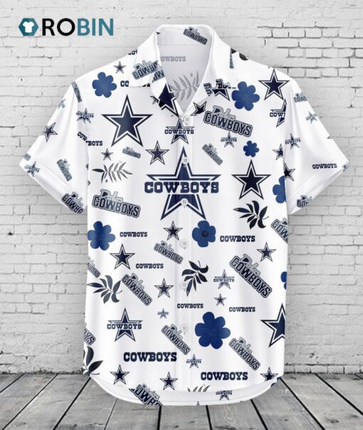 Dallas Cowboys Hawaiian Shirt Tropical Beach