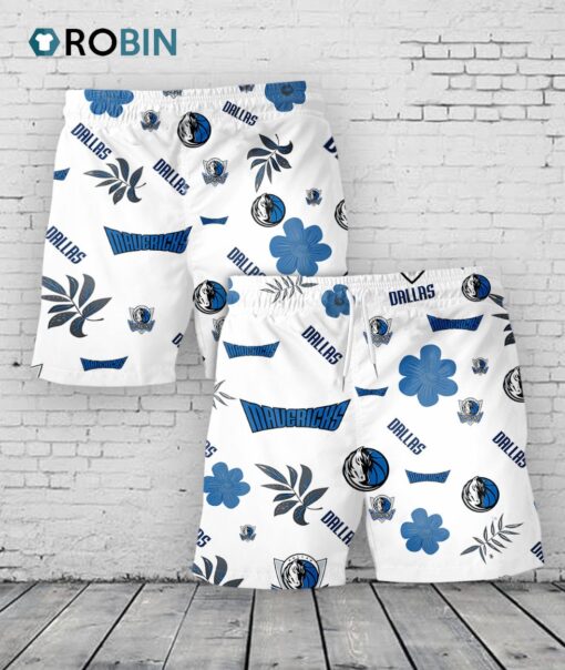 Dallas Mavericks Hawaiian Shorts Tropical Beach