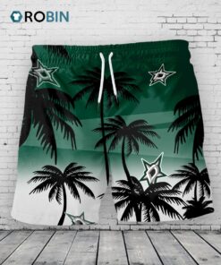Dallas Stars Hawaiian Shorts Coconut Tree
