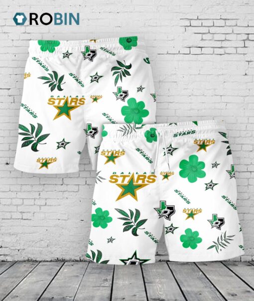 Dallas Stars Hawaiian Shorts Tropical Beach