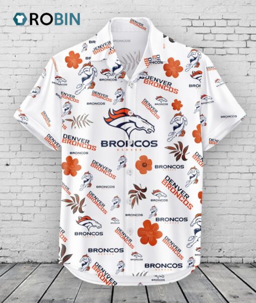 Denver Broncos Hawaiian Shirt Tropical Beach