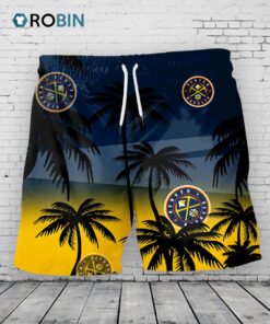 Denver Nuggets Hawaiian Shorts Coconut Tree