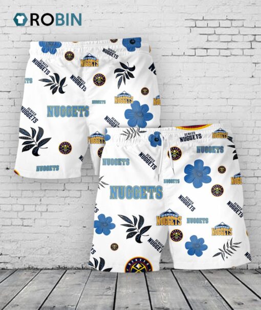 Denver Nuggets Hawaiian Shorts Tropical Beach