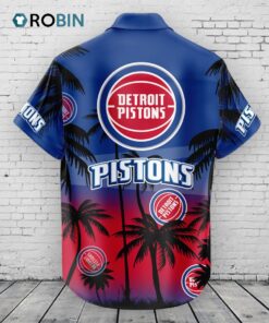 Detroit Pistons Hawaiian Shirt Coconut Tree Detroit Pistons Hawaiian Shirt Coconut Tree