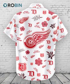 Detroit Red Wings Hawaiian Shirt Tropical Beach Detroit Red Wings Hawaiian Shirt Tropical Beach